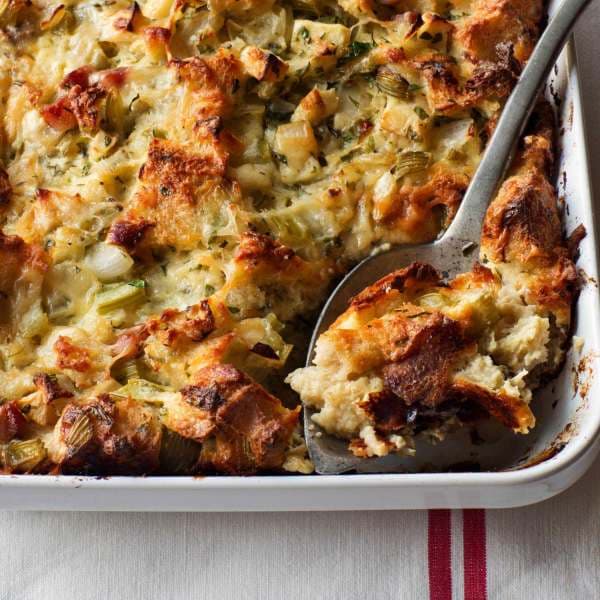 Herb & Apple Bread Pudding