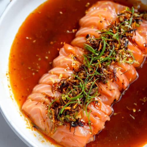 Spicy Salmon Crudo & Carrots