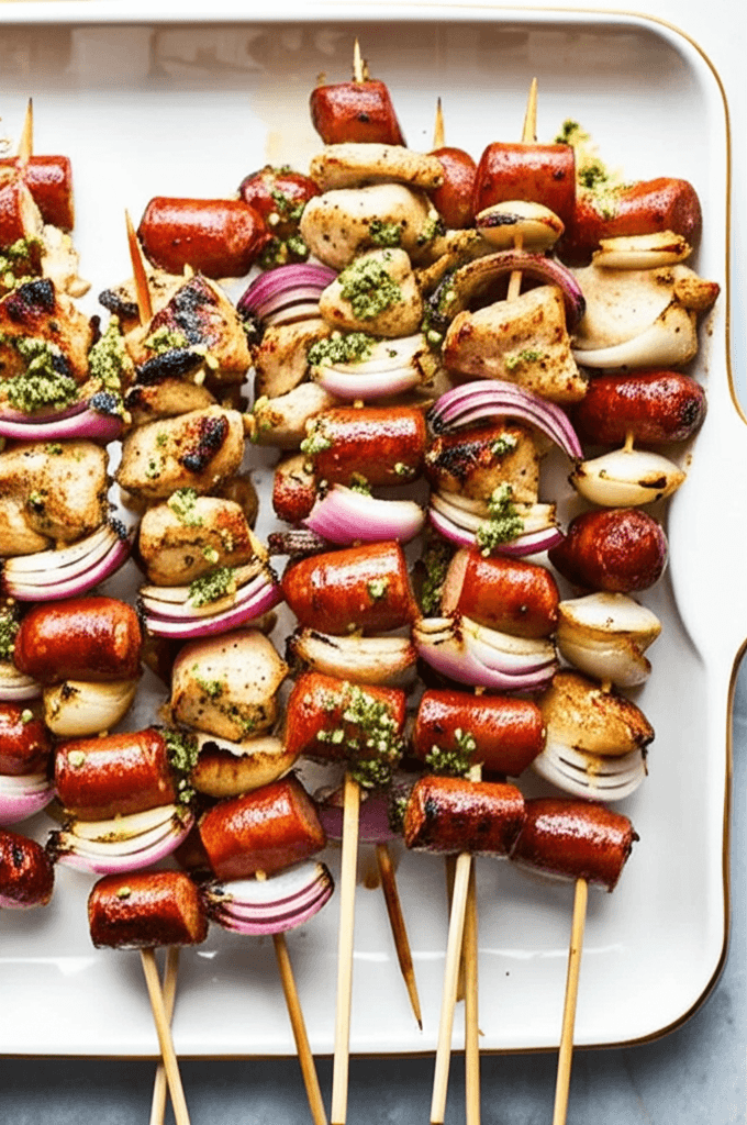 Chicken Scarpariello Skewers
