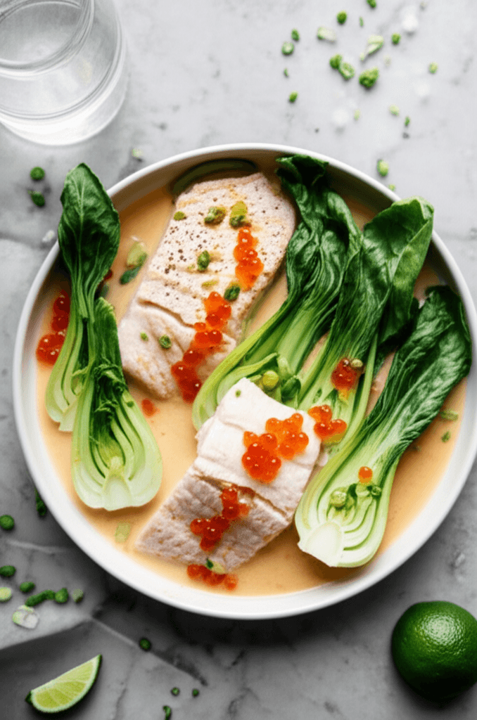 Aromatic Coconut Milk Poached Cod