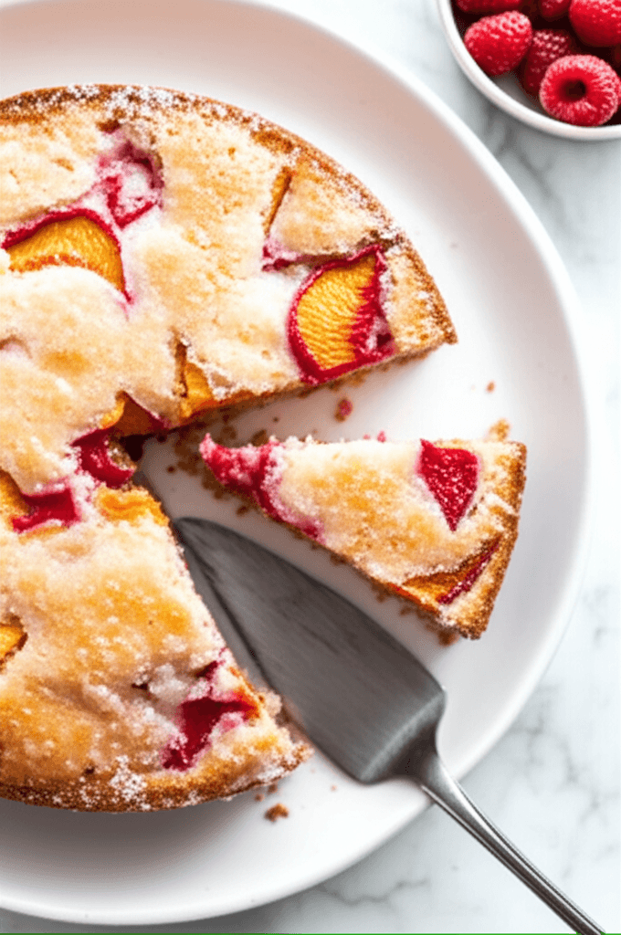 Raspberry Peach Cake